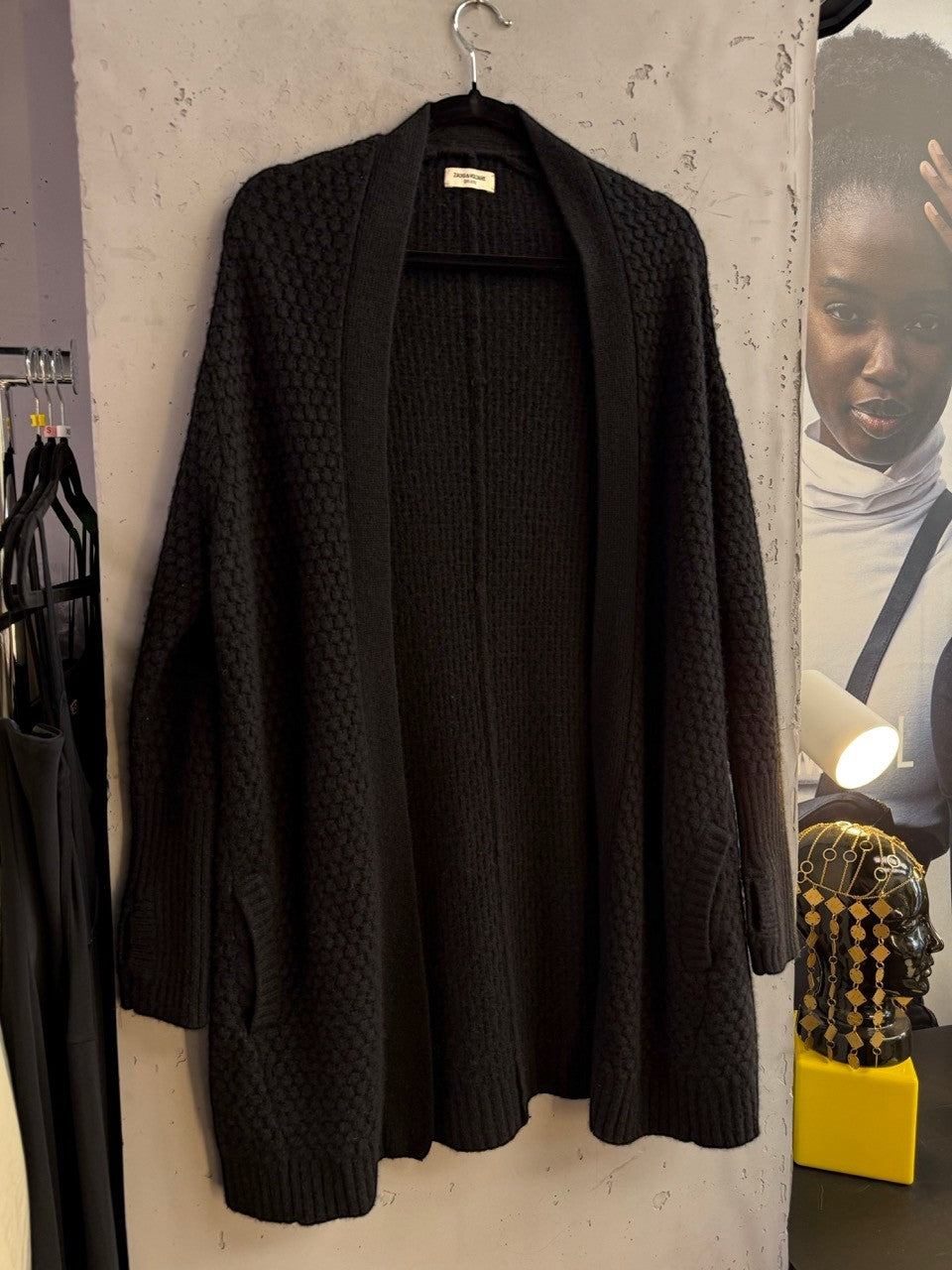 BERLIN VINTAGE CORNER Zadig & Voltaire oversized cashmere cardigan, full length