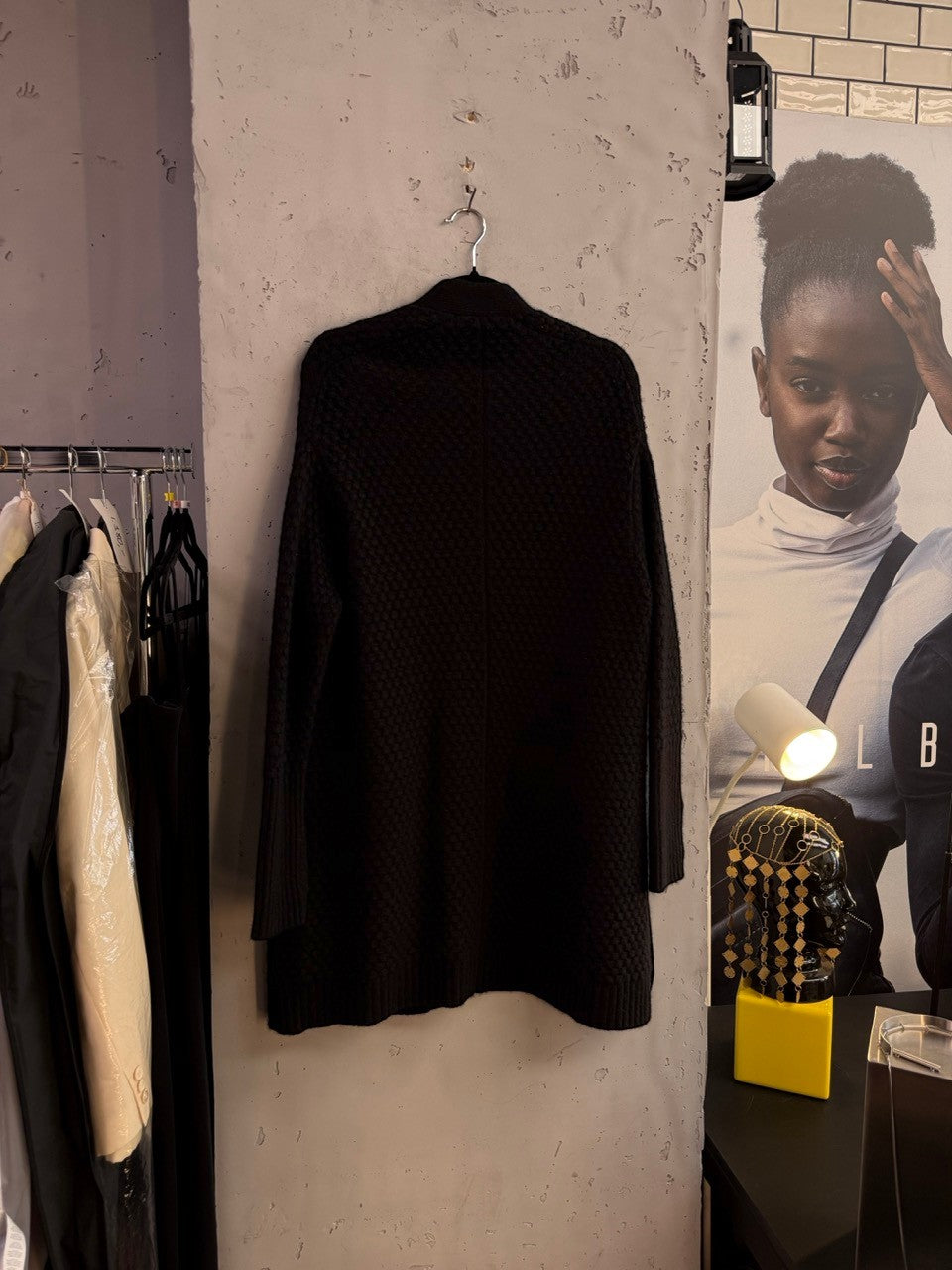 BERLIN VINTAGE CORNER Zadig & Voltaire cashmere cardigan, back view on a hanger