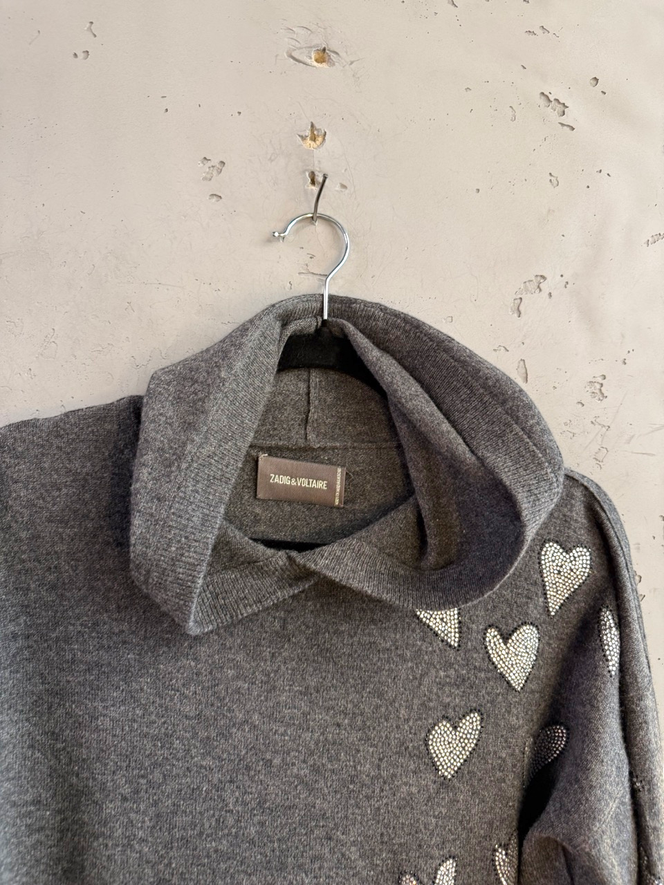 BERLIN VINTAGE CORNER Zadig & Voltaire cashmere hoodie, hood and collar