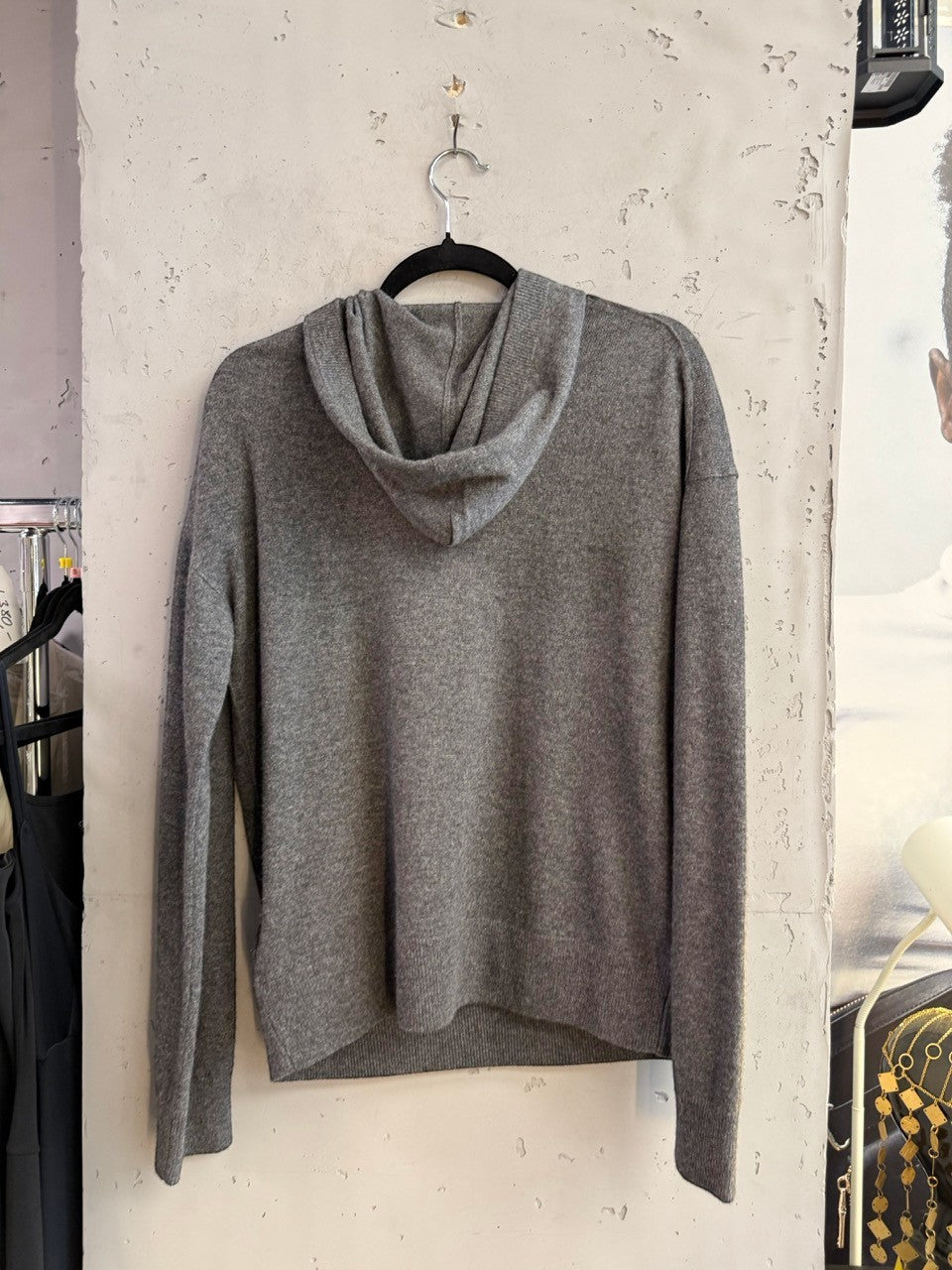 BERLIN VINTAGE CORNER Zadig & Voltaire cashmere hoodie, back view with hood down
