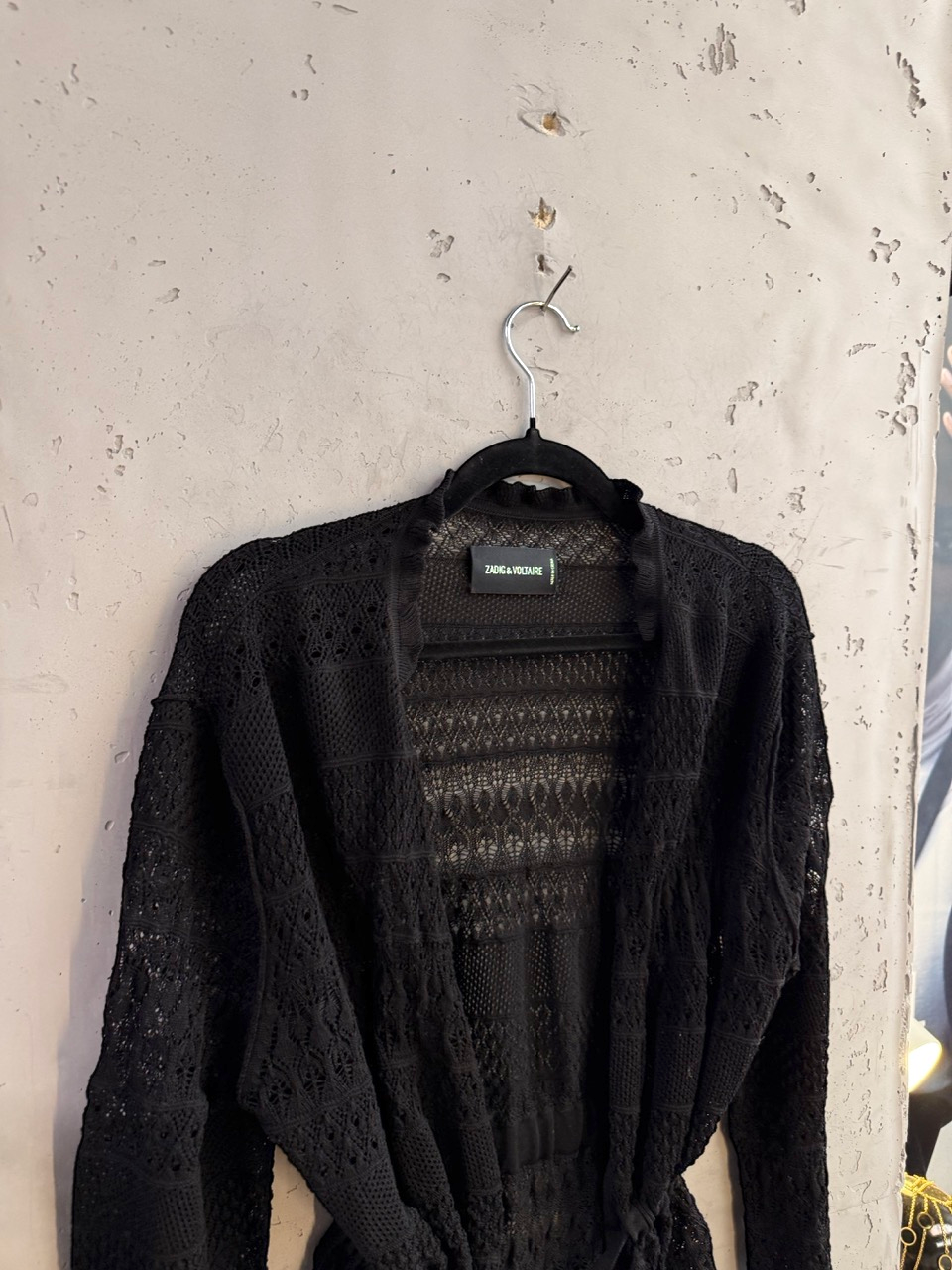 BERLIN VINTAGE CORNER Zadig & Voltaire open lace knit cardigan, full view