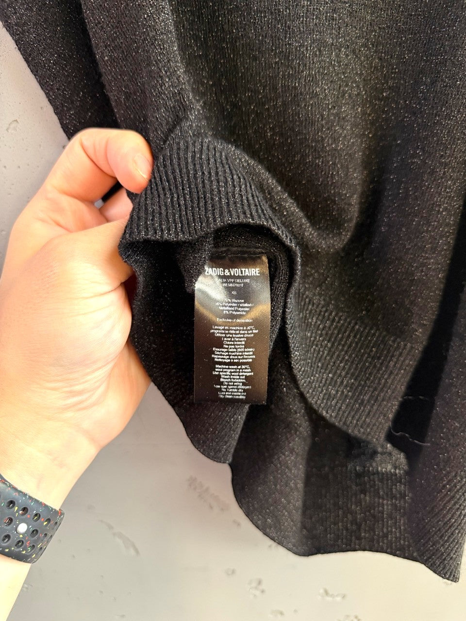 BERLIN VINTAGE CORNER Zadig & Voltaire interior label on the lurex camisole