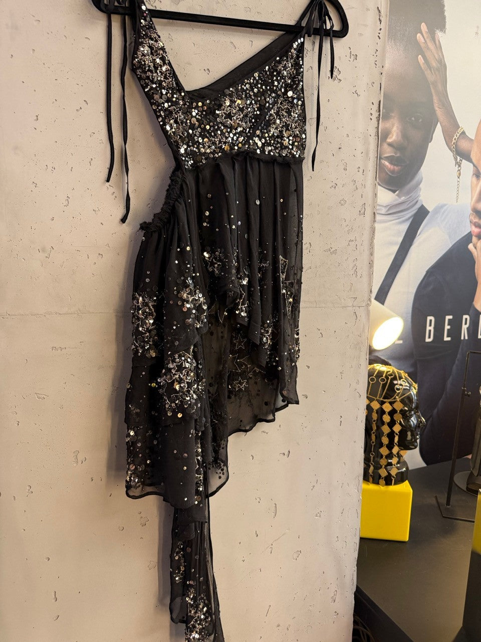 BERLIN VINTAGE CORNER Zadig & Voltaire sequin chiffon top, full length view