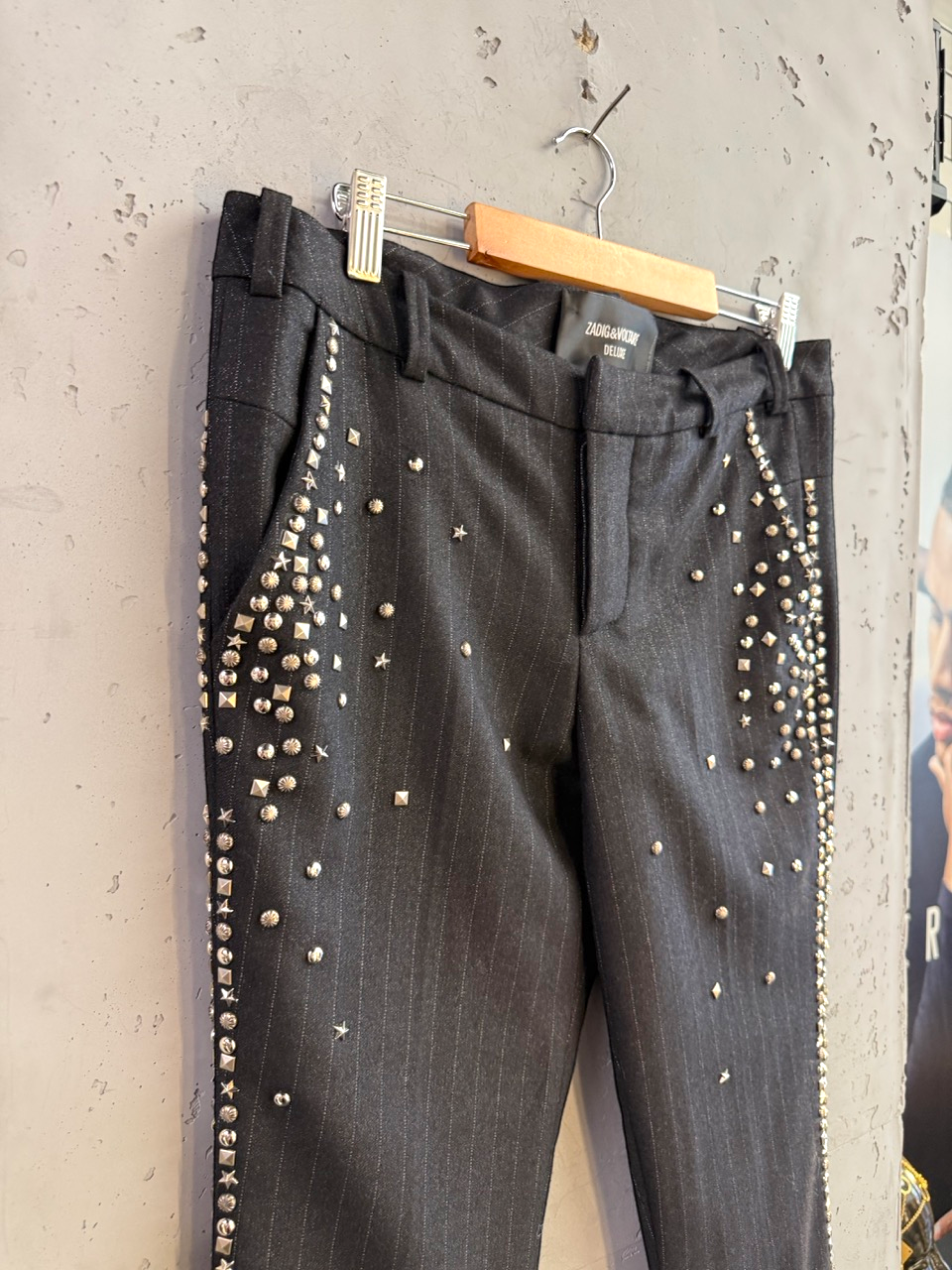 BERLIN VINTAGE CORNER Zadig & Voltaire trousers, stud and star detail at the hip