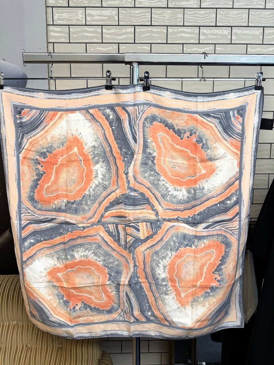 Escada Abstract Print Silk Fashion Scarf