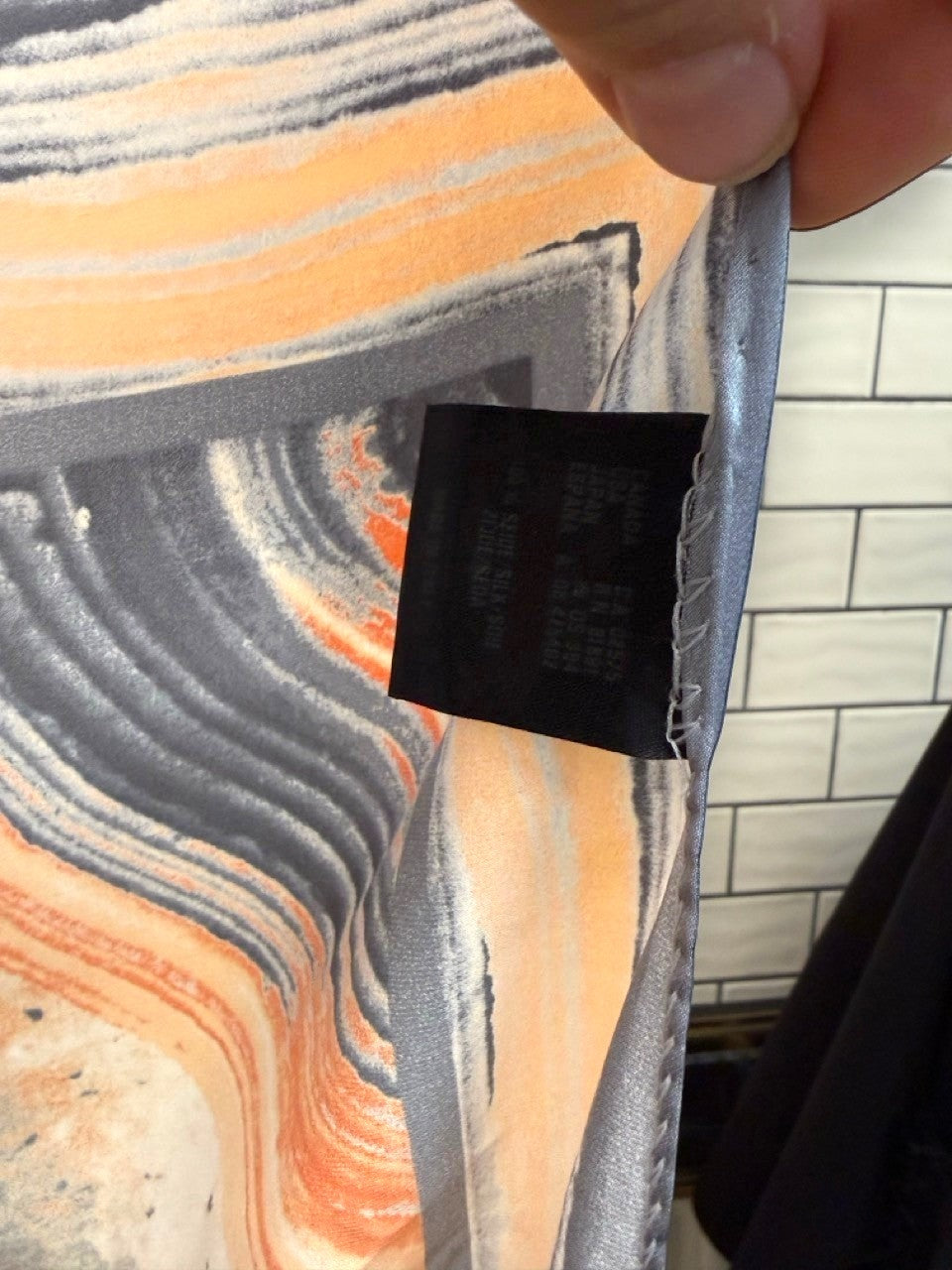 Escada Abstract Print Silk Fashion Scarf
